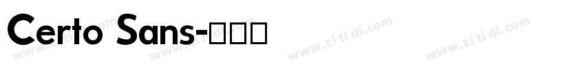 Certo Sans字体转换